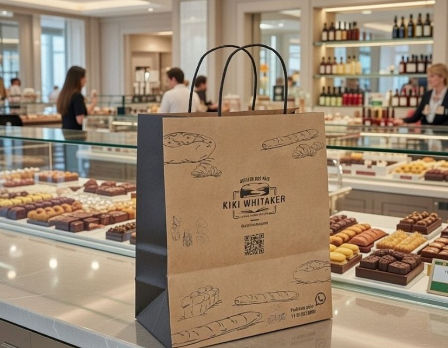 Sacola de Papel Kraft Para Pães 